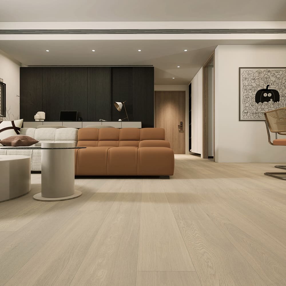 Antibes hardwood flooring detail view 4 - Brushed texture and grain pattern
