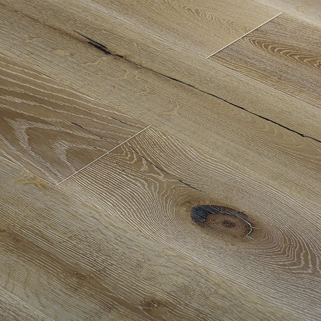 Ashen Vale hardwood flooring detail view 3 - Wire Brushed texture and grain pattern