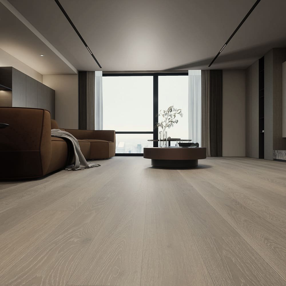 Bruges hardwood flooring detail view 3 - Brushed texture and grain pattern