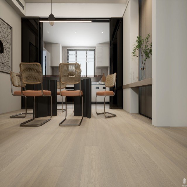 Deauville hardwood flooring detail view 3 - Brushed texture and grain pattern