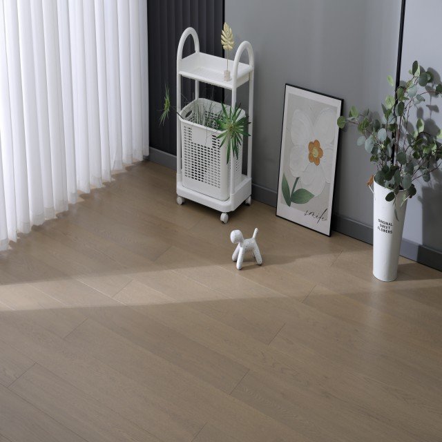 Izmir hardwood flooring detail view 5 - Brushed texture and grain pattern