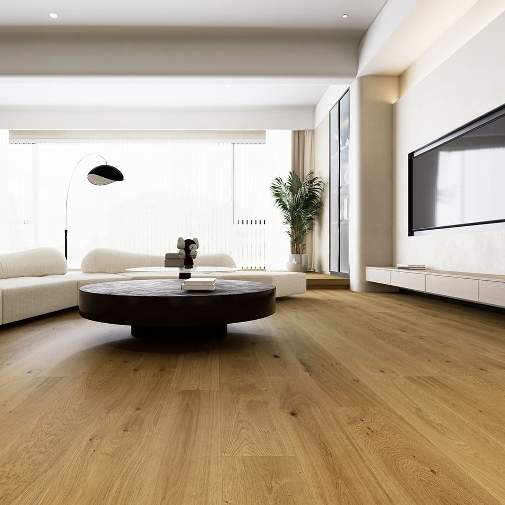 Korcula hardwood flooring detail view 2 - Brushed texture and grain pattern