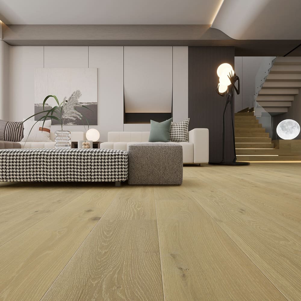 Perpignan hardwood flooring detail view 3 - Brushed texture and grain pattern
