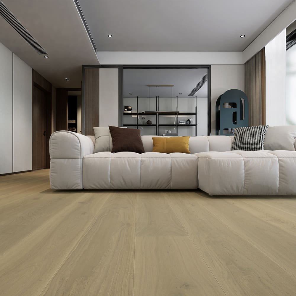 Seville hardwood flooring detail view 5 - Brushed texture and grain pattern