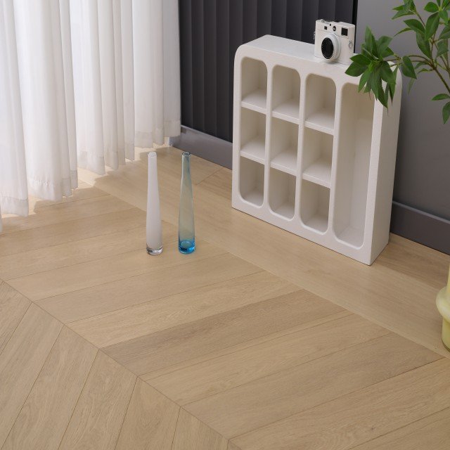 Valencia hardwood flooring detail view 2 - Brushed texture and grain pattern